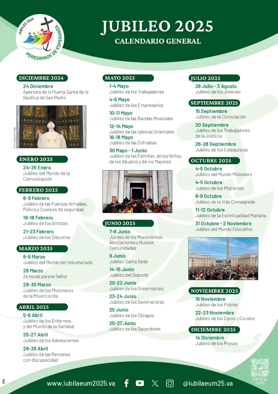 calendario del jubileo 2025